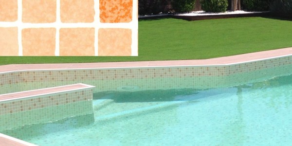 Liner in PVC Mosaico Terra, per piscine.